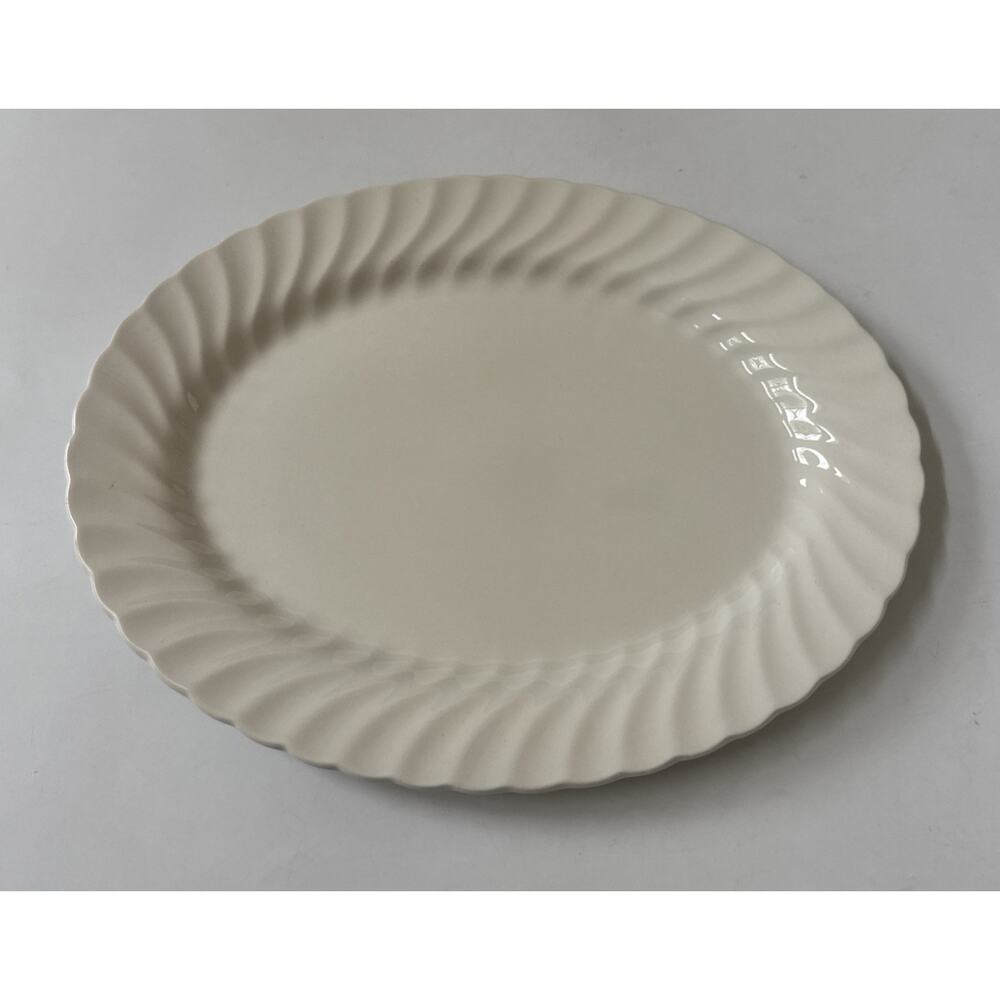 Vintage Johnson Brothers Regency Snow JB White Large Platter 12" White Ironstone